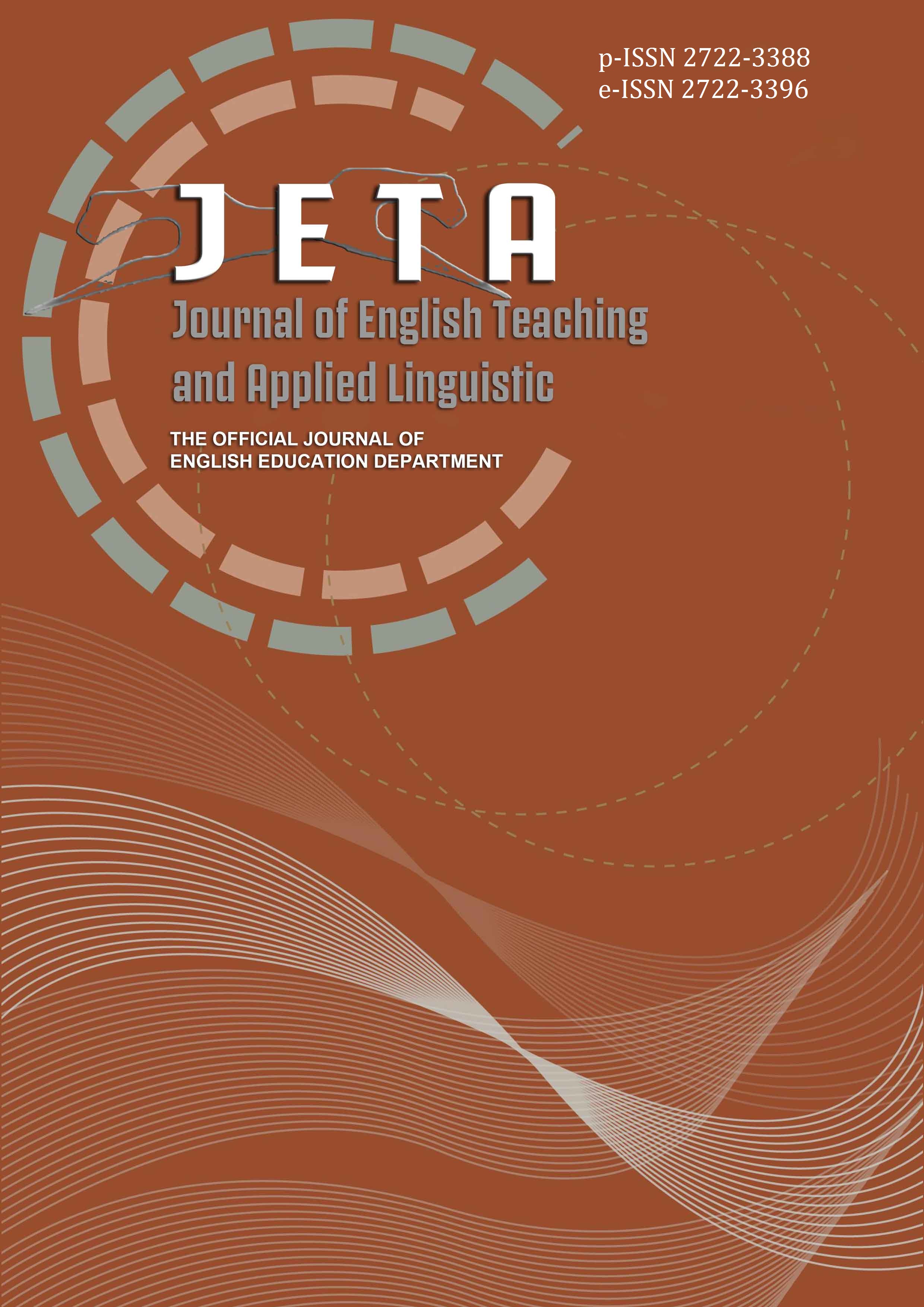 					View Vol. 3 No. 2 (2022): JETA: Journal of English Teaching and Applied Linguistic
				