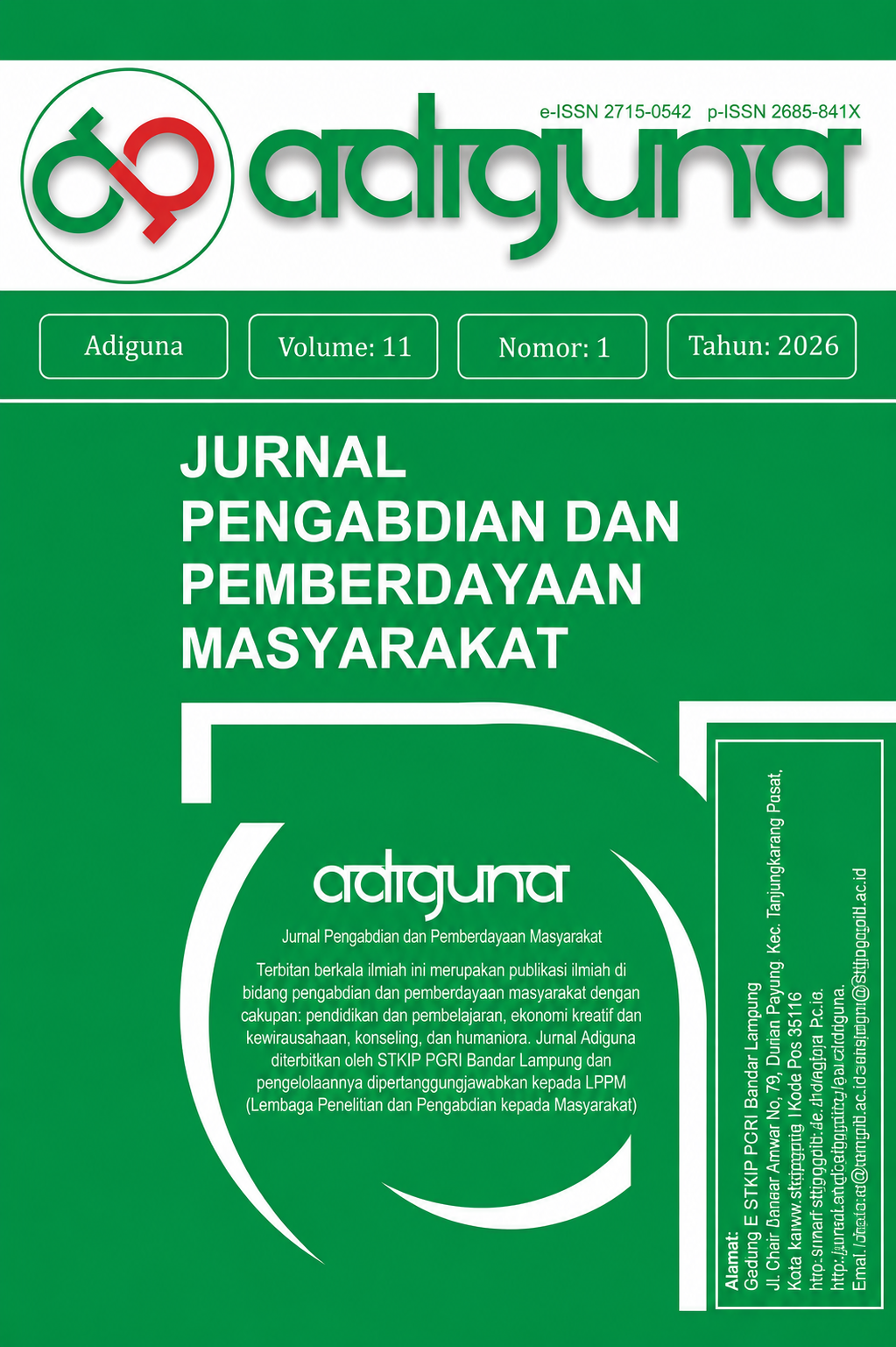 					View Vol. 11 No. 1 (2026): Adiguna
				